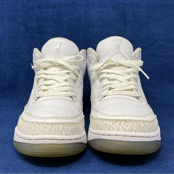 Air Jordan 3 retro ‘triple white/pure white’ men’s shoes size 11.5 pre owned