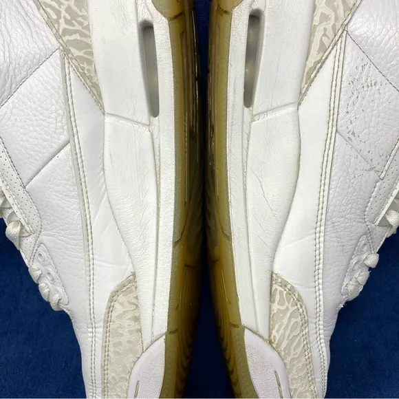 Air Jordan 3 retro ‘triple white/pure white’ men’s shoes size 11.5 pre owned