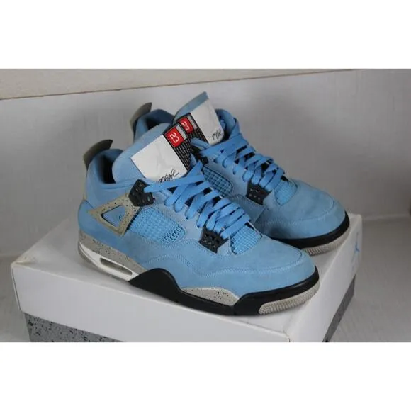 Air Jordan 4 CT8527-400 College Blue Retro Basketball Shoes size 11, W/ box