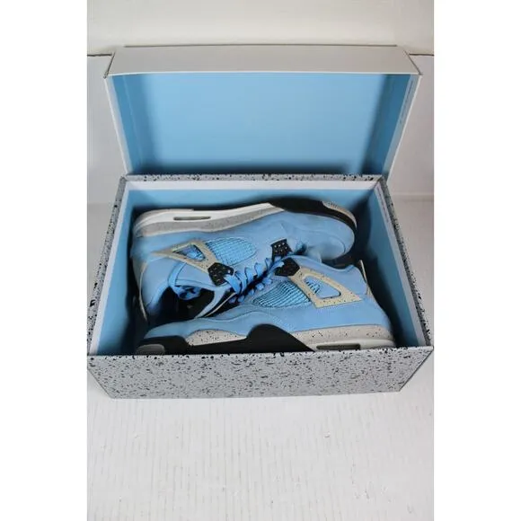 Air Jordan 4 CT8527-400 College Blue Retro Basketball Shoes size 11, W/ box
