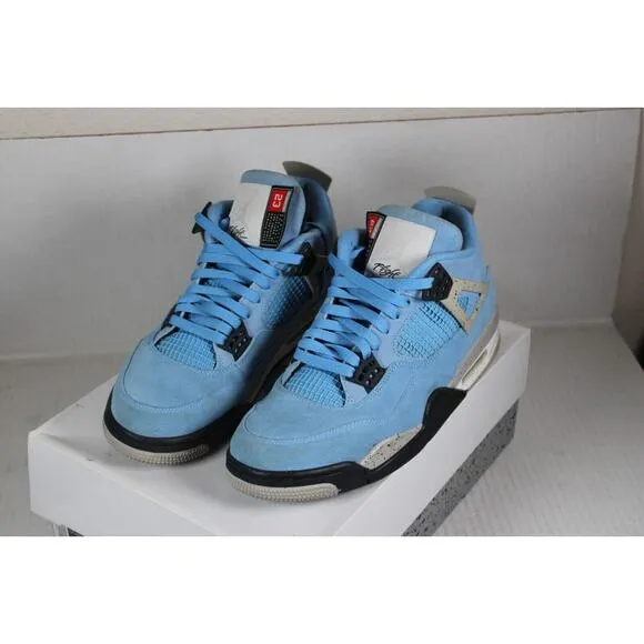 Air Jordan 4 CT8527-400 College Blue Retro Basketball Shoes size 11, W/ box