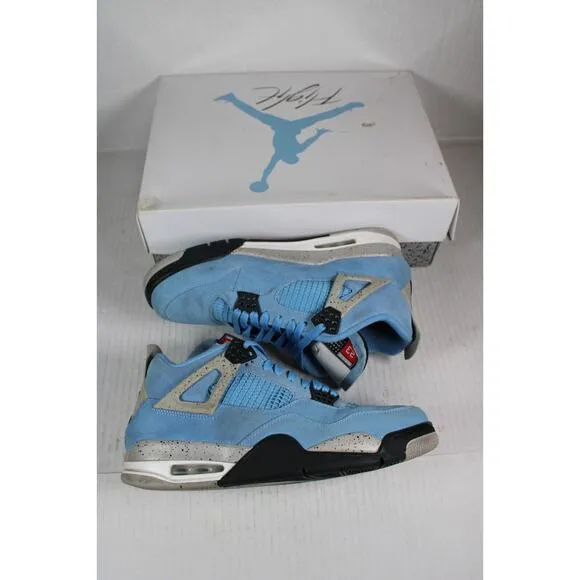 Air Jordan 4 CT8527-400 College Blue Retro Basketball Shoes size 11, W/ box