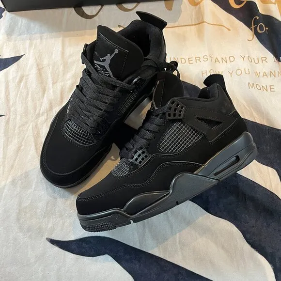 Air Jordan 4 Retro Black Cat Basketball Shoes