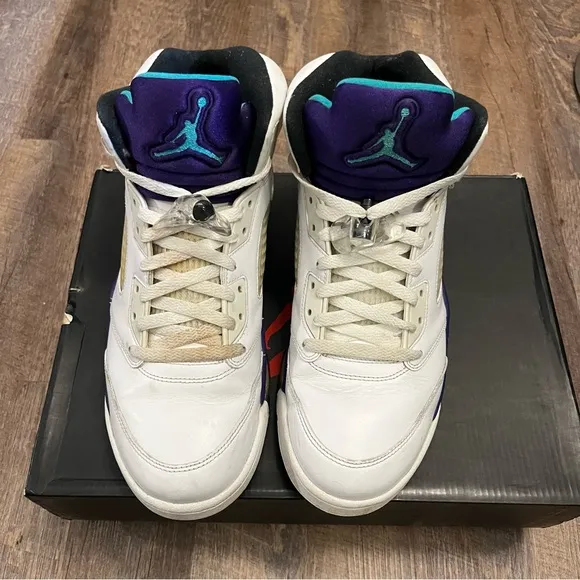 Air Jordan 5 V Retro Grape 2013 White