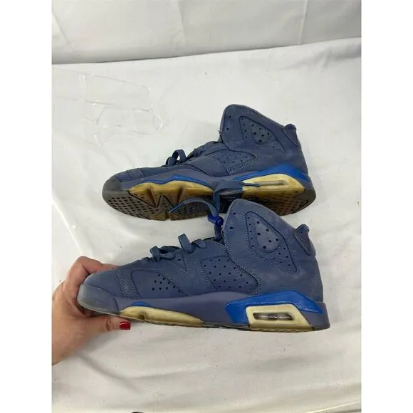 Air Jordan 6 Retro 2018 &quot;Jimmy Butler&quot; Boys Athletic Shoes Blue Size 7 Youth