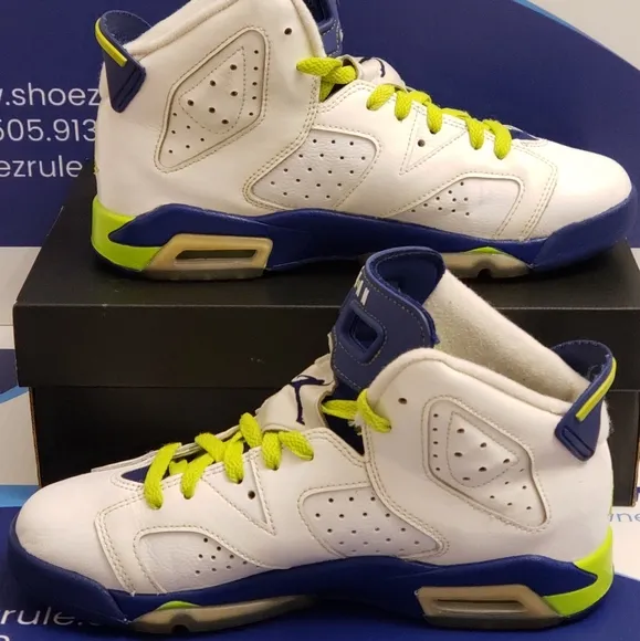 Air Jordan 6 Retro Fierce Green Kids 7y