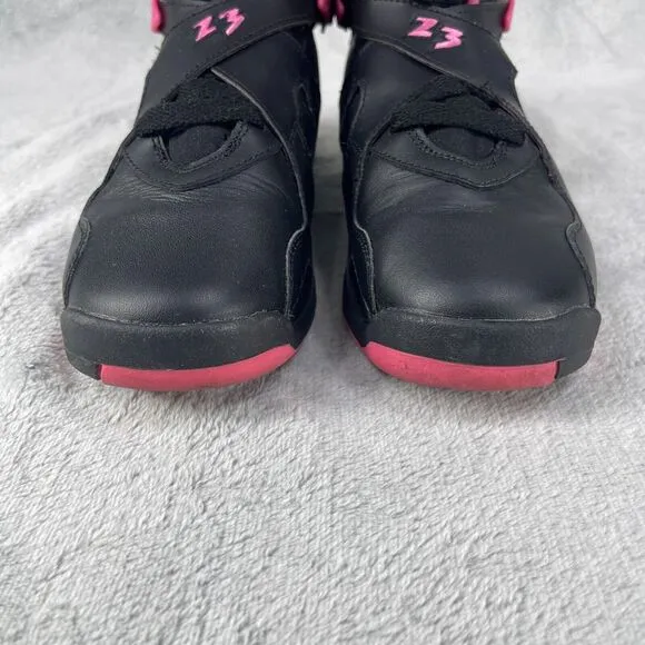 Air Jordan 8 Retro GS Youth 6.5 Black White Pinksicle Leather Shoes 580528-006