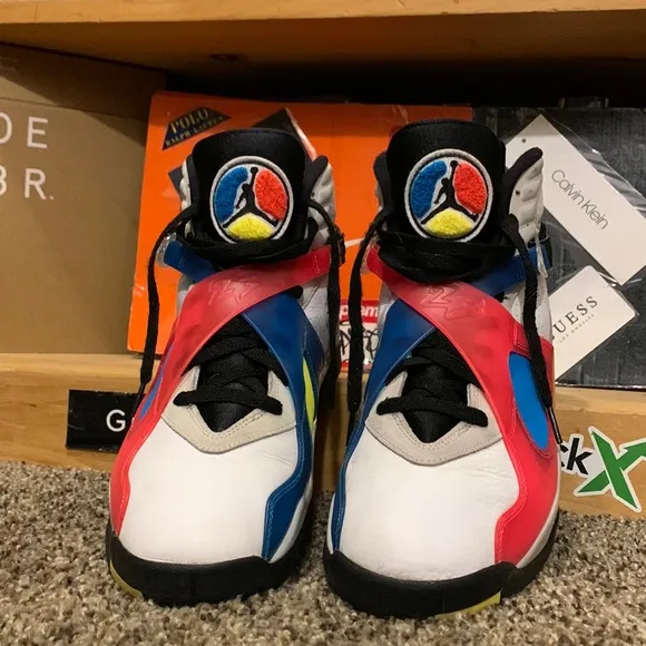 AIR JORDAN 8 Retro SP SE-men’s ‘Multi-Color' strap basketball shoes