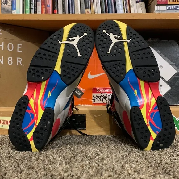 AIR JORDAN 8 Retro SP SE-men’s ‘Multi-Color' strap basketball shoes