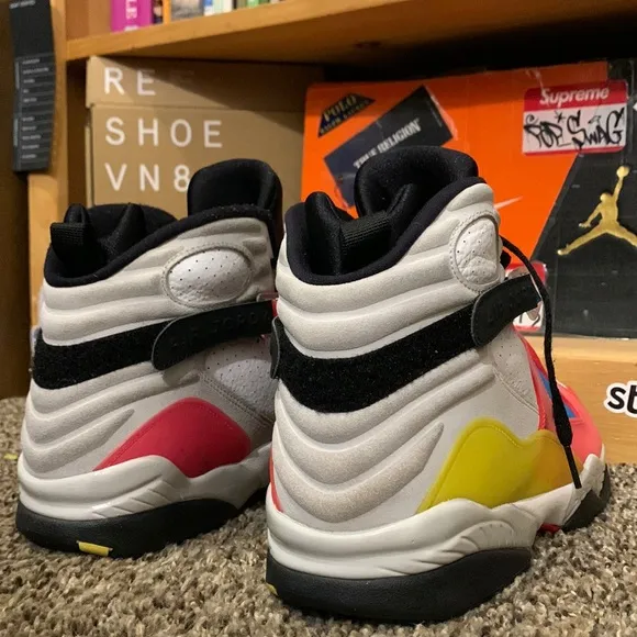 AIR JORDAN 8 Retro SP SE-men’s ‘Multi-Color' strap basketball shoes
