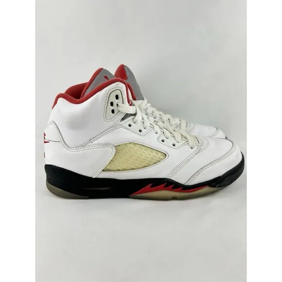 Air Jordan (GS) 5 Retro &quot;FIRE RED&quot; 2020 - Size 6Y - 440888 102 (6076-4) Shoes