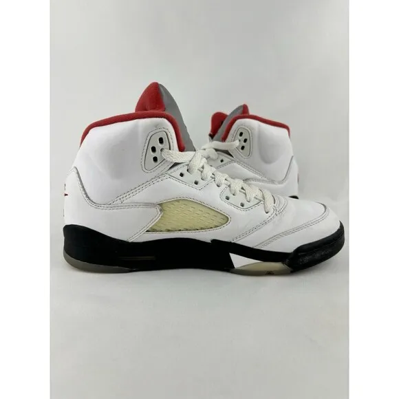 Air Jordan (GS) 5 Retro &quot;FIRE RED&quot; 2020 - Size 6Y - 440888 102 (6076-4) Shoes