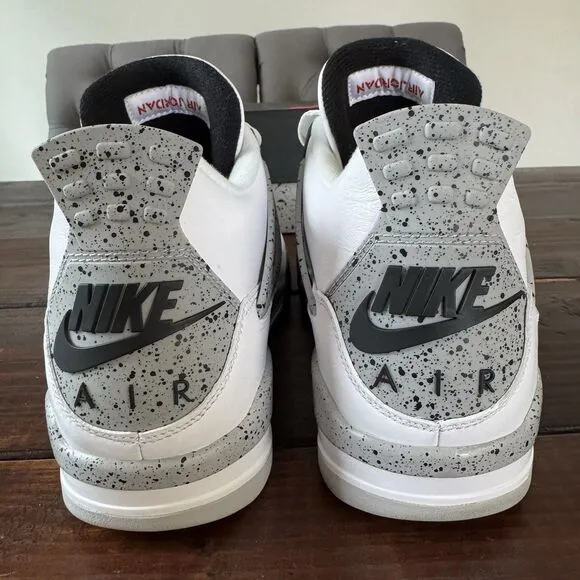 Air Jordan Retro 4 White Cement Shoes