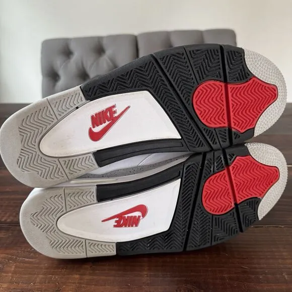 Air Jordan Retro 4 White Cement Shoes