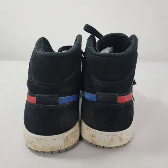 Air Jordan Retro Shoes Sneakers Black Mid 554724-065 Red Blue Swoosh Mens Size 8