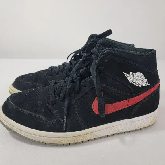 Air Jordan Retro Shoes Sneakers Black Mid 554724-065 Red Blue Swoosh Mens Size 8