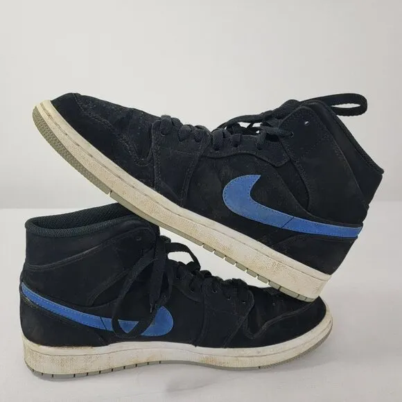 Air Jordan Retro Shoes Sneakers Black Mid 554724-065 Red Blue Swoosh Mens Size 8