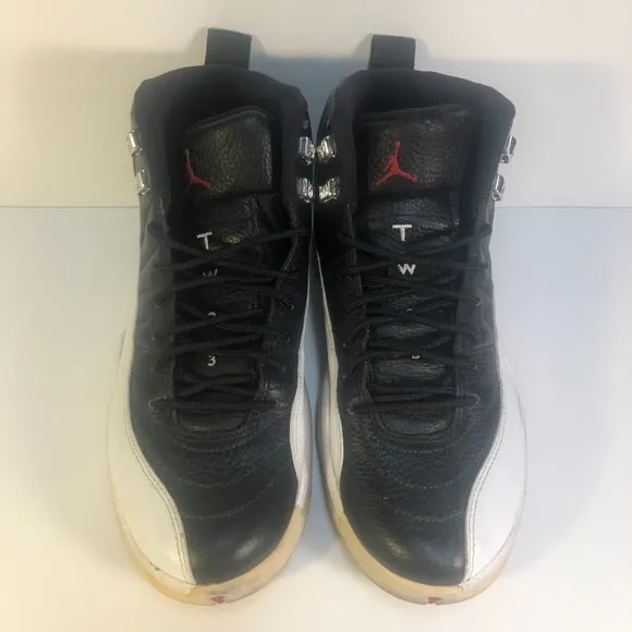 Air Jordan Retro XII 12 Playoffs 2012 Black/White 130690-001 Size 8.5 No Box