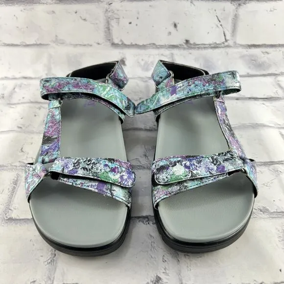 Alegria by PG Lite Sandals Women’s 39 ( US 9 ) Hen-7768 Floral Blue Purple