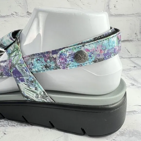 Alegria by PG Lite Sandals Women’s 39 ( US 9 ) Hen-7768 Floral Blue Purple
