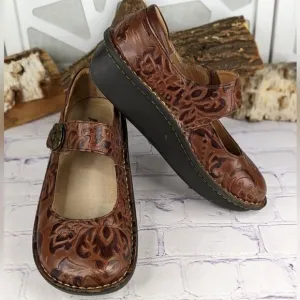 Alegria Paloma Yeehaw Brown Mary Jane Shoes