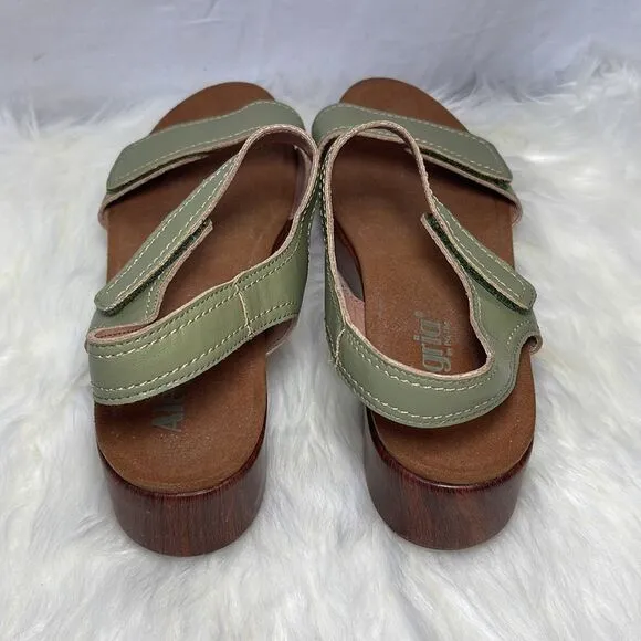 Alegria Tamsyn Sage Leather Strappy Platform Sandals Sz 41/11
