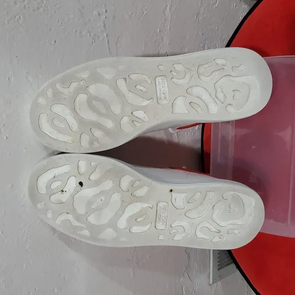 Alexander McQueen Larry Sneakers In White With Red Suede Accents Size 42J