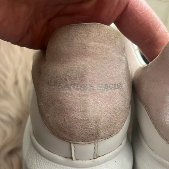 Alexander McQueen White Sneakers White Leather &amp; Patchouli Suede size 9.5