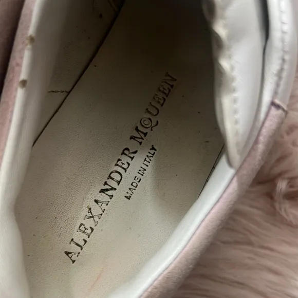 Alexander McQueen White Sneakers White Leather &amp; Patchouli Suede size 9.5