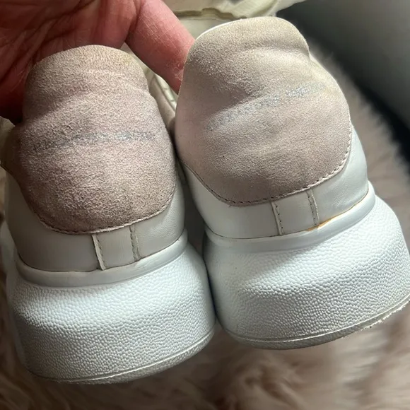 Alexander McQueen White Sneakers White Leather &amp; Patchouli Suede size 9.5