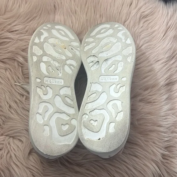 Alexander McQueen White Sneakers White Leather &amp; Patchouli Suede size 9.5