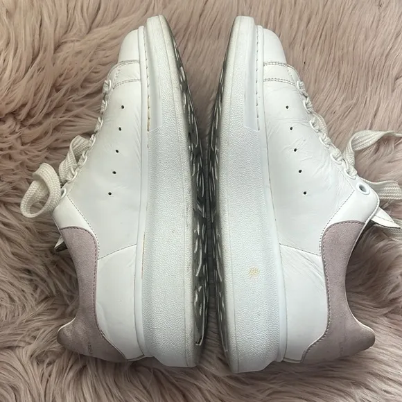 Alexander McQueen White Sneakers White Leather &amp; Patchouli Suede size 9.5