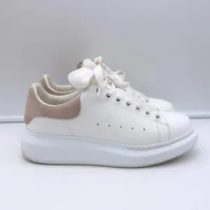 Alexander McQueen White Sneakers White Leather &amp; Patchouli Suede size 9.5