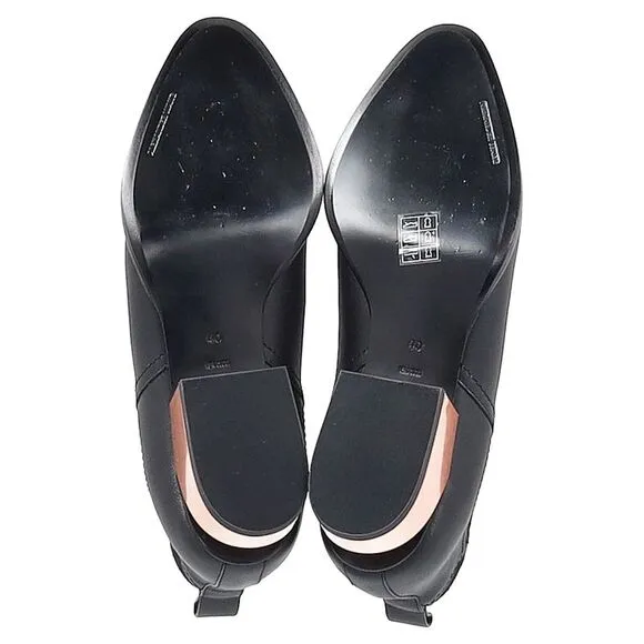 Alexander Wang Kori Cut-Out Ankle Boots in Black Leather