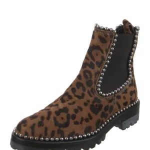 Alexander Wang Leopard Print Studded Ankle Boots