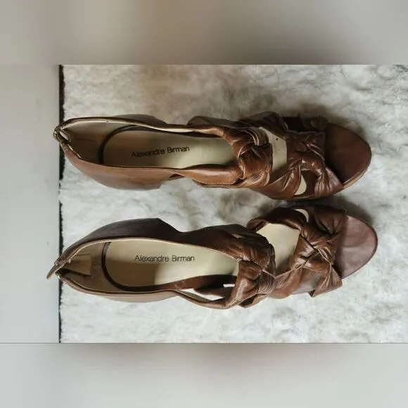 Alexandre Birman knotted leather sandal pumps 9