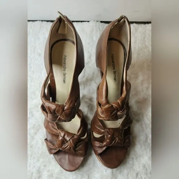 Alexandre Birman knotted leather sandal pumps 9