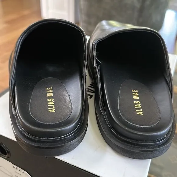 ALIAS MAE NEKO BLACK LEATHER Women’s Shoes Size 40 NEW in Box