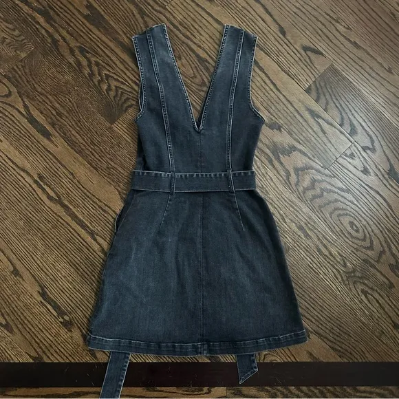 Alice   Olivia NEW Black Grey Denim Dress Yes She Will size 2 XS