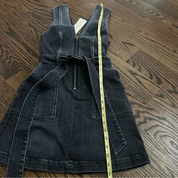 Alice   Olivia NEW Black Grey Denim Dress Yes She Will size 2 XS