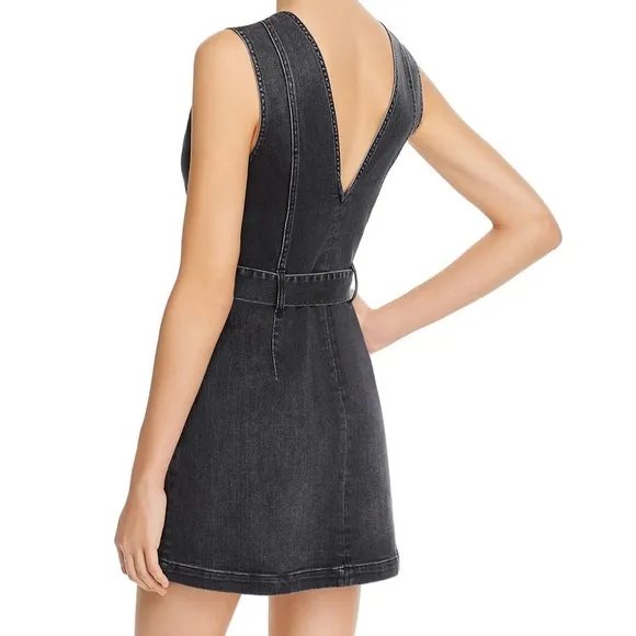 Alice   Olivia NEW Black Grey Denim Dress Yes She Will size 2 XS