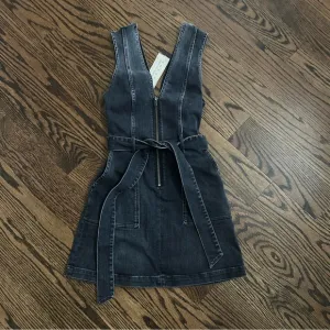 Alice   Olivia NEW Black Grey Denim Dress Yes She Will size 2 XS