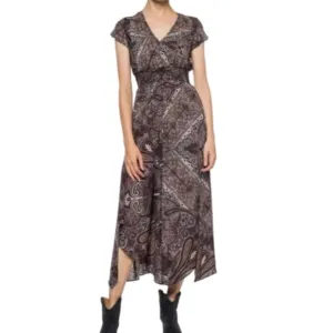 All Saints Leila Scarf Print Maxi Dress | Medium | Boho Paisley
