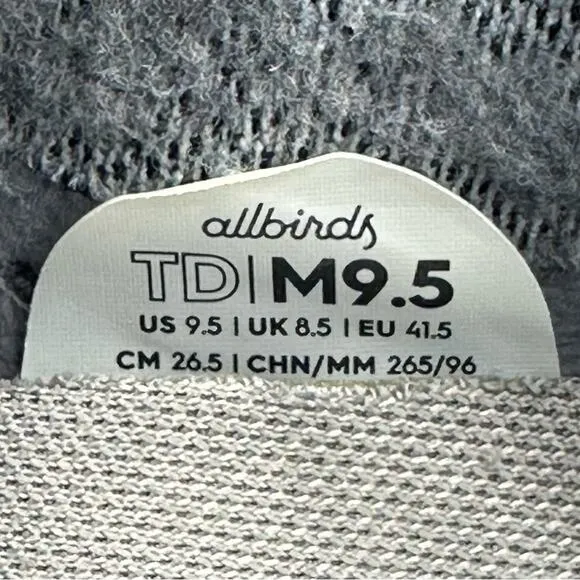 ALLBIRDS TD TREE DASHERS GRAY SLIP-ON COMFORT RUNNING SHOES ATHLEISURE SNEAKERS