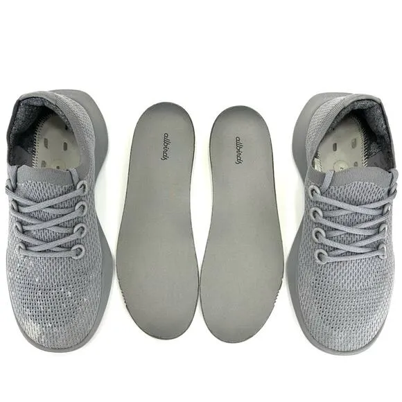ALLBIRDS TD TREE DASHERS GRAY SLIP-ON COMFORT RUNNING SHOES ATHLEISURE SNEAKERS