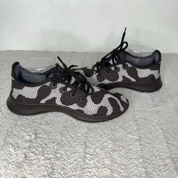 Allbirds Tree Runners Fungi Nature Pattern Womens Size 9 Brown Camo Tennis Shoes