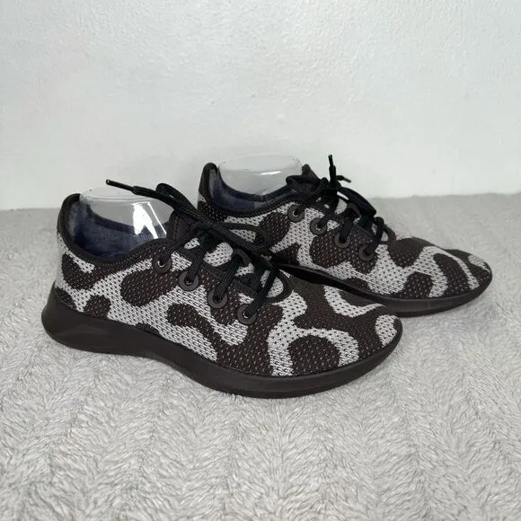Allbirds Tree Runners Fungi Nature Pattern Womens Size 9 Brown Camo Tennis Shoes