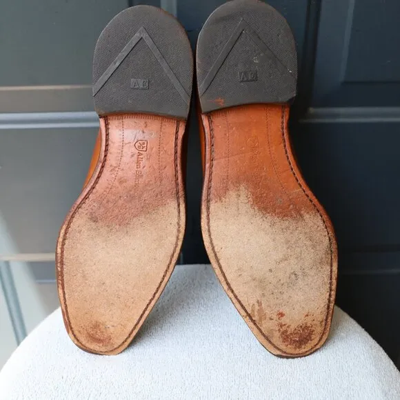 Allen Edmonds 10.5-D Cornwallis Brown Leather Oxford Dress Shoes