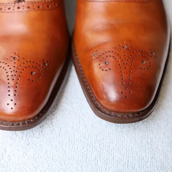 Allen Edmonds 10.5-D Cornwallis Brown Leather Oxford Dress Shoes