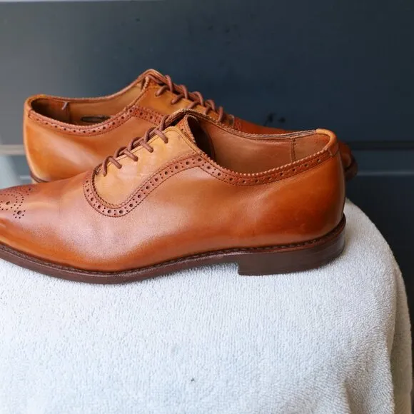 Allen Edmonds 10.5-D Cornwallis Brown Leather Oxford Dress Shoes